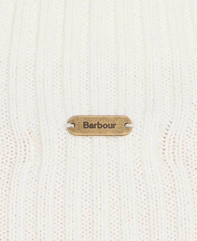 Women's Barbour Stitch Guernsey Cape Sweaters Cream | FXTN-08135