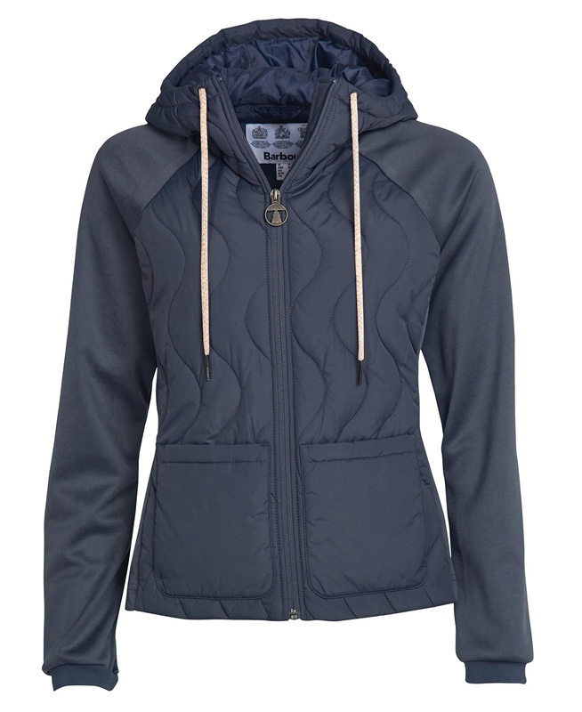 Women's Barbour Strathmore Sweatshirts Navy | SRDE-49256