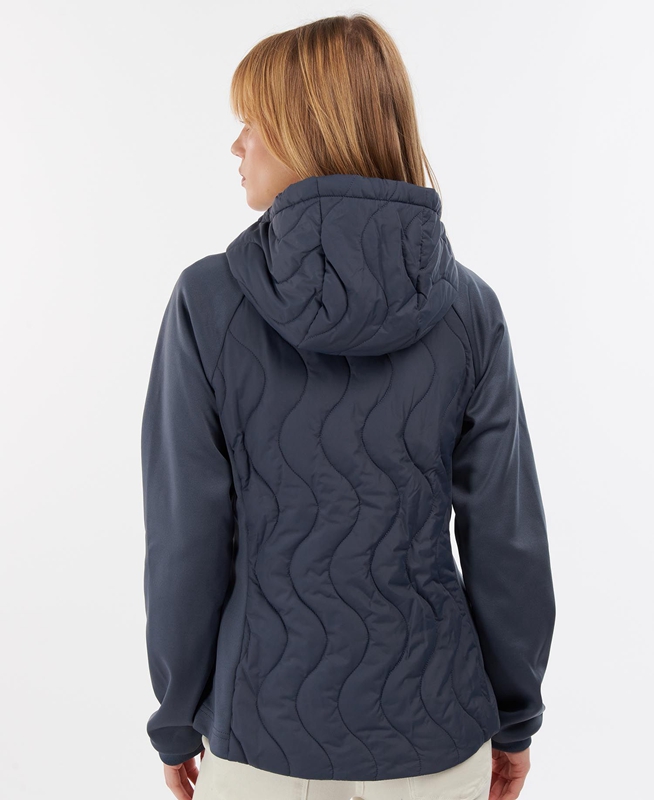 Women's Barbour Strathmore Sweatshirts Navy | SRDE-49256