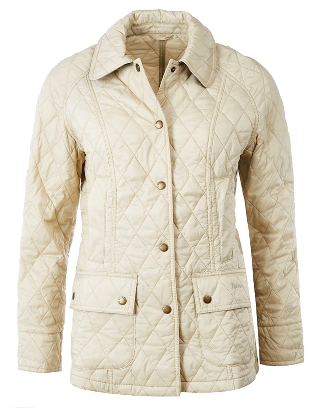 Women's Barbour Summer Beadnell Quilted Jackets Cream | LKEI-39416