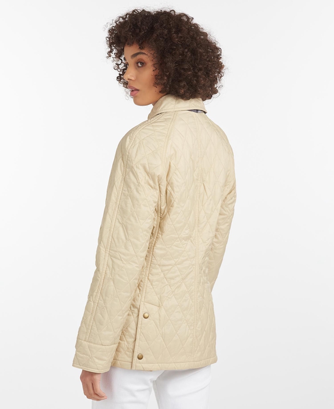 Women's Barbour Summer Beadnell Quilted Jackets Cream | LKEI-39416