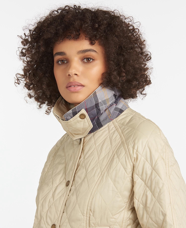 Women's Barbour Summer Beadnell Quilted Jackets Cream | LKEI-39416