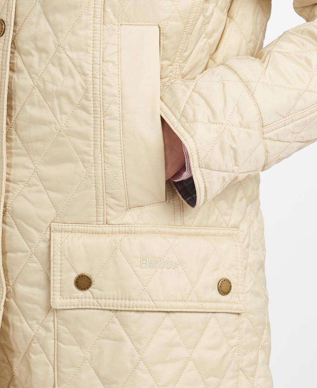 Women's Barbour Summer Beadnell Quilted Jackets Cream | LKEI-39416