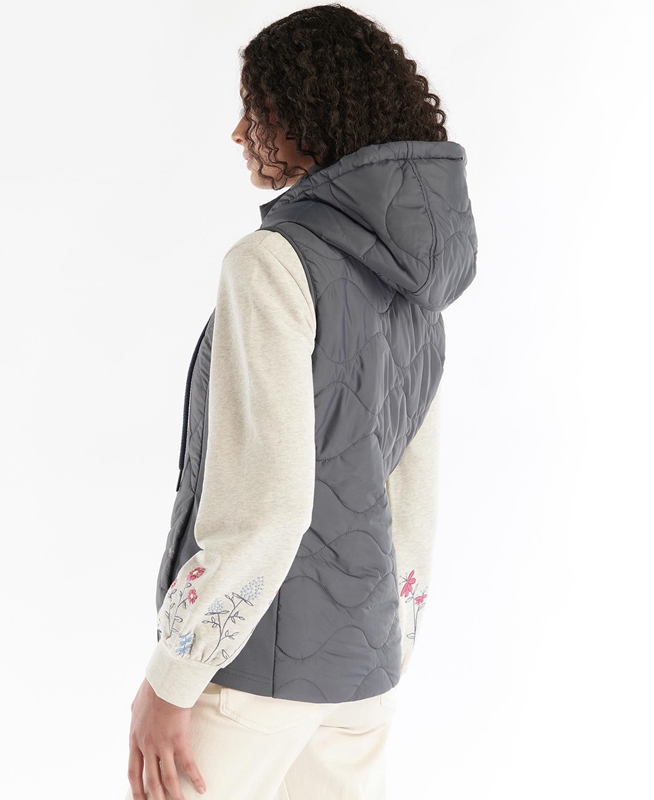 Women's Barbour Thrift Quilted Sweatshirts Grey | KFUX-53074