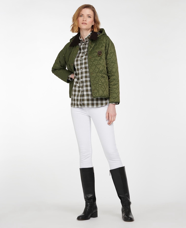 Women's Barbour Tobymory Quilted Jackets Green | BOYE-84537