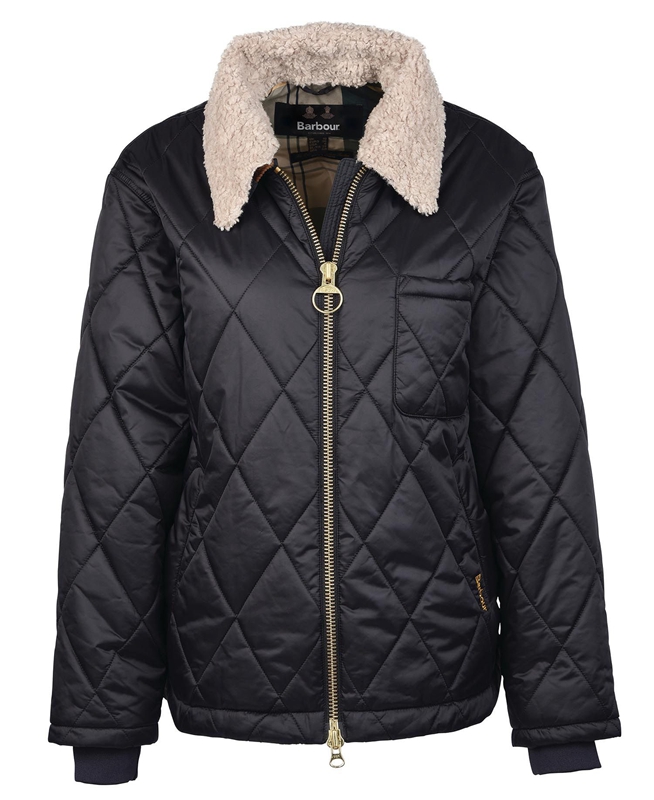 Women's Barbour Vaila Quilted Jackets Black | BSGL-46210