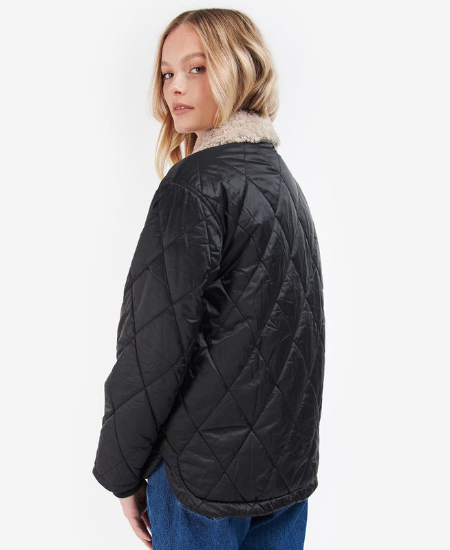 Women's Barbour Vaila Quilted Jackets Black | BSGL-46210