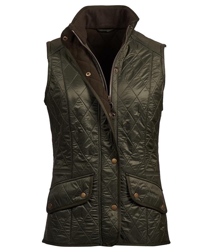 Women's Barbour Weste Cavalry Vest Green | SRZX-09458