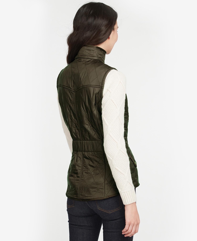 Women's Barbour Weste Cavalry Vest Green | SRZX-09458