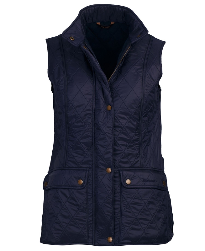 Women's Barbour Weste Wray Vest Blue | KCVZ-47635