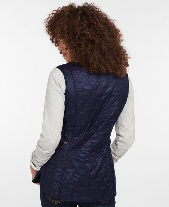 Women's Barbour Weste Wray Vest Blue | KCVZ-47635