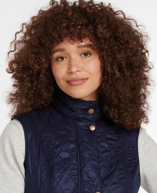 Women's Barbour Weste Wray Vest Blue | KCVZ-47635