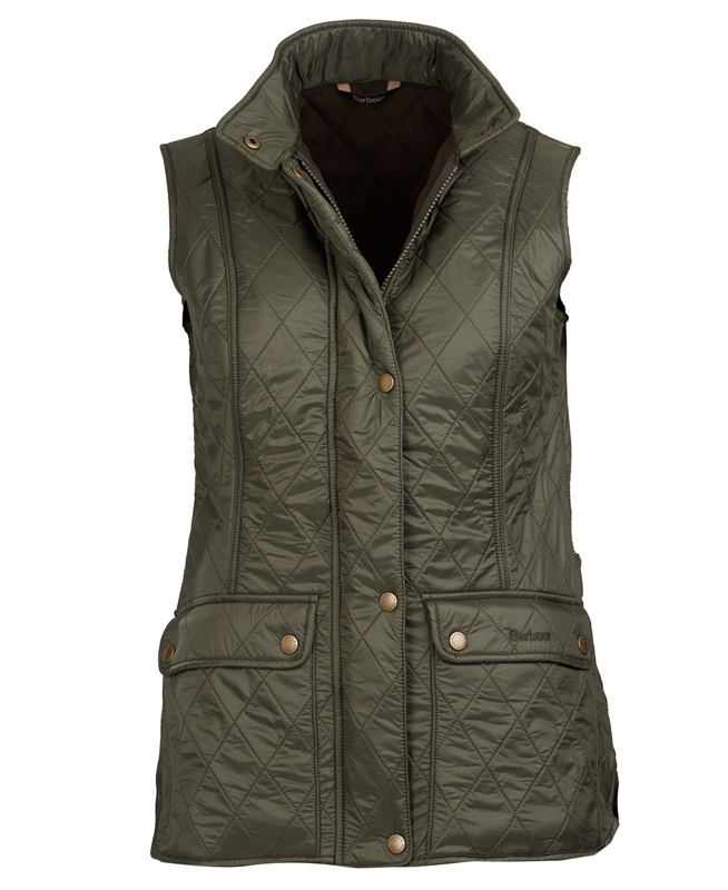 Women's Barbour Weste Wray Vest Green | AWUB-35219