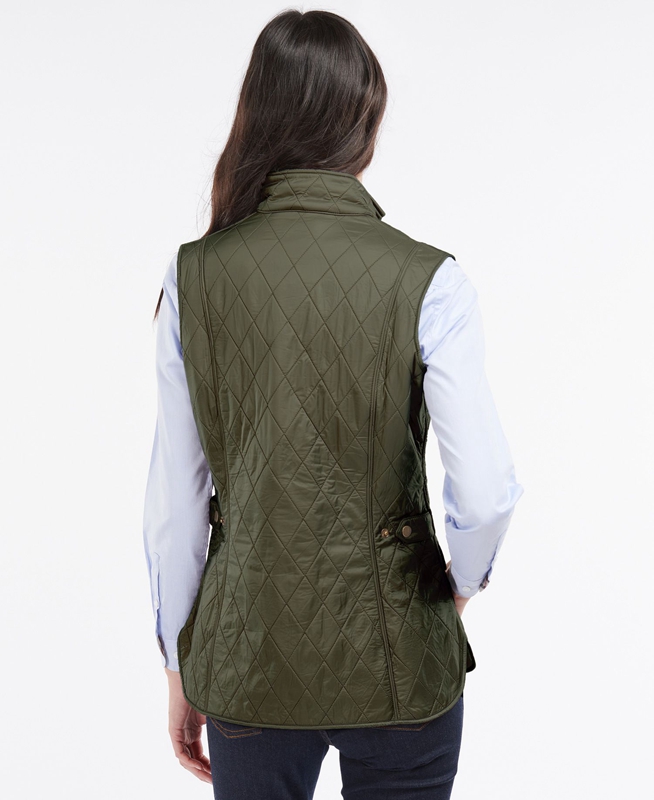 Women's Barbour Weste Wray Vest Green | AWUB-35219