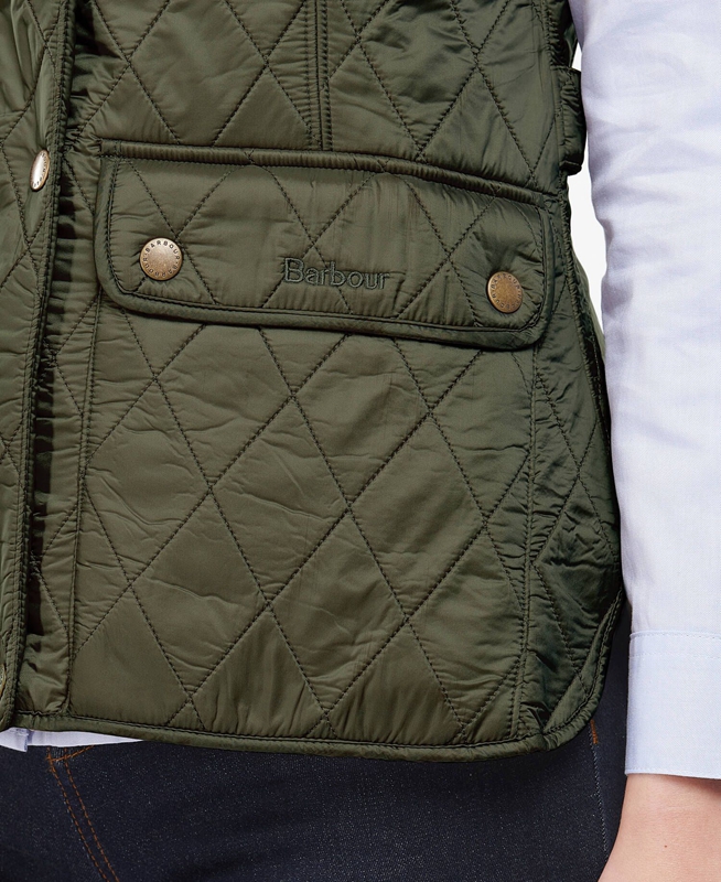 Women's Barbour Weste Wray Vest Green | AWUB-35219