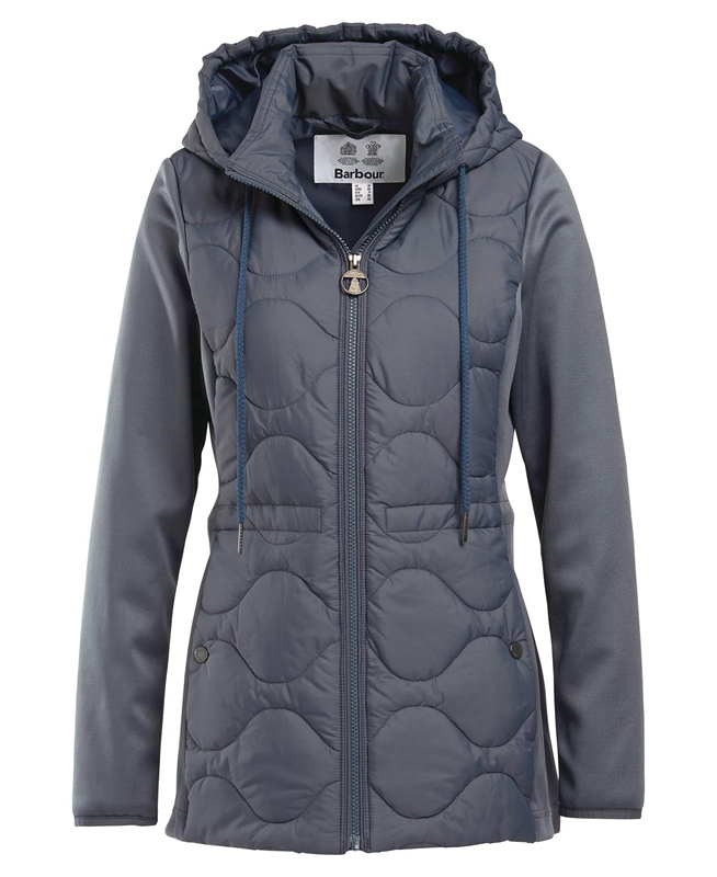 Women's Barbour Willowherb Quilted Sweatshirts Grey | IUDH-06397