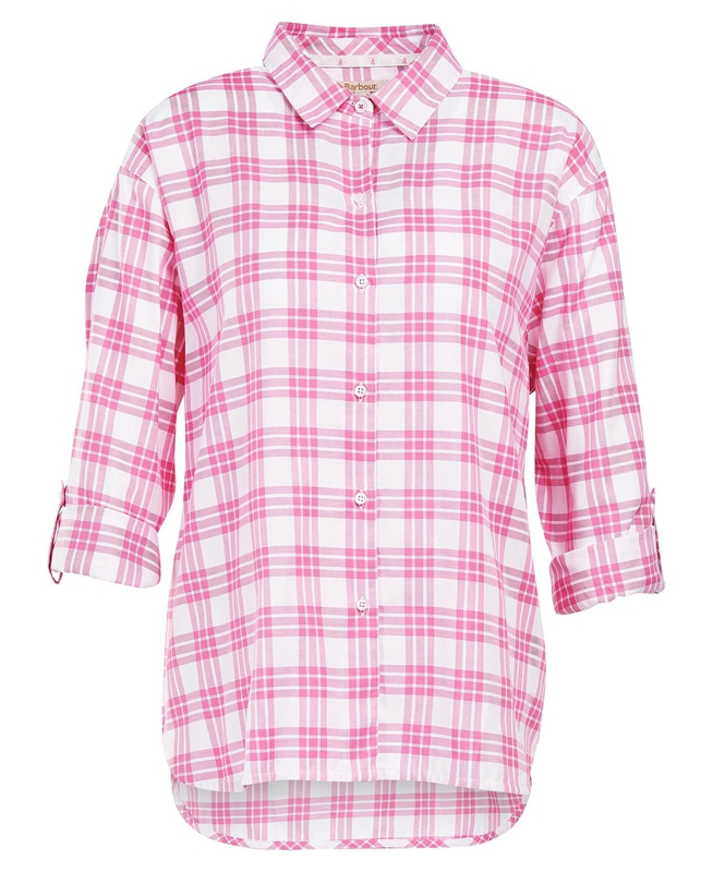 Women's Barbour Willowherb Shirts Pink | BVMH-36852