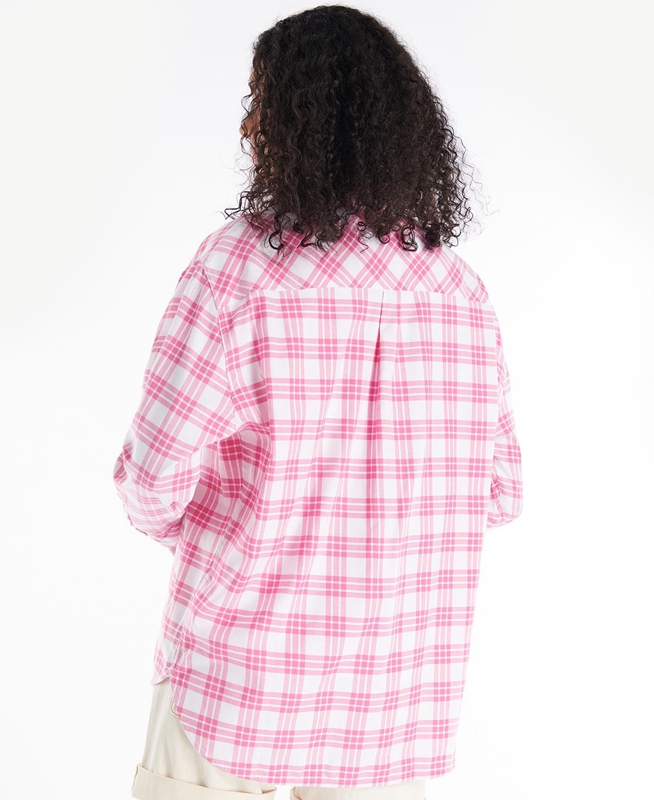 Women's Barbour Willowherb Shirts Pink | BVMH-36852