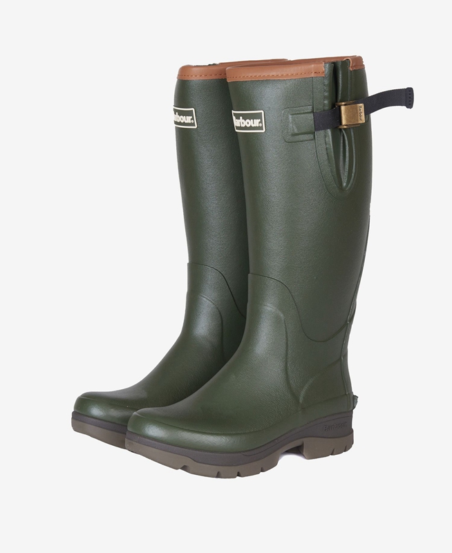 Women's Barbour Womens Tempest Boots Olive | XPSE-15470