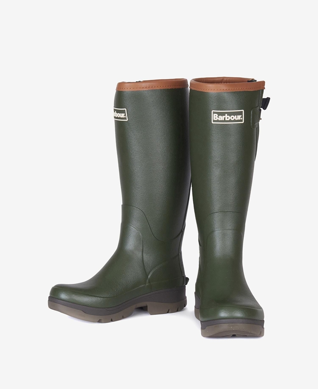 Women's Barbour Womens Tempest Boots Olive | XPSE-15470