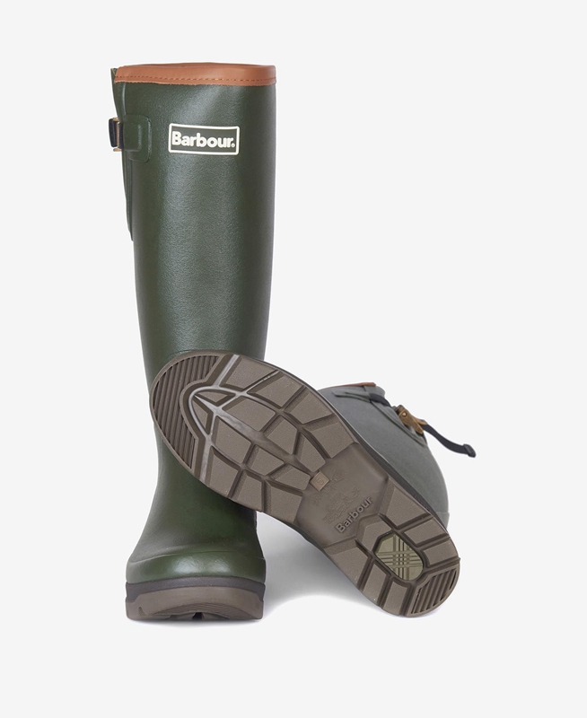 Women's Barbour Womens Tempest Boots Olive | XPSE-15470