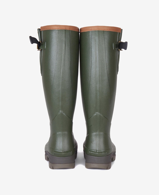 Women's Barbour Womens Tempest Boots Olive | XPSE-15470