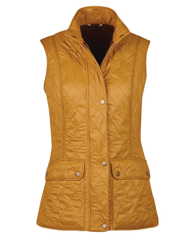 Women's Barbour Wray Vest Orange | DEUS-60298