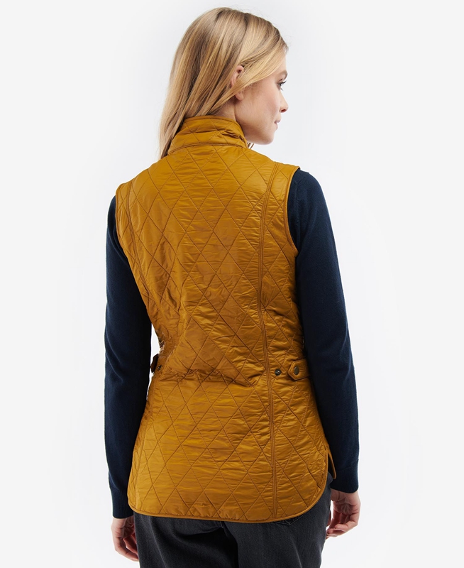 Women's Barbour Wray Vest Orange | DEUS-60298