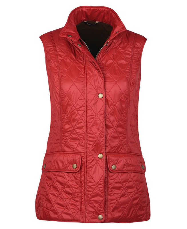 Women's Barbour Wray Vest Red | JIHS-82563