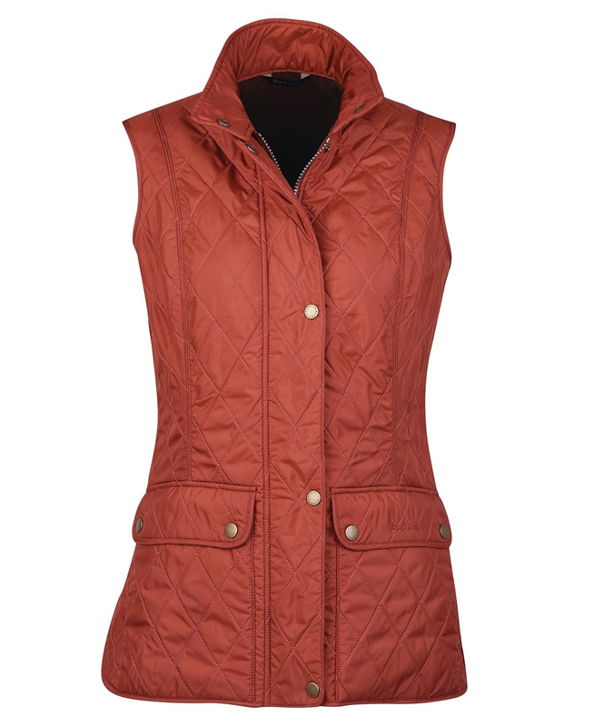 Women's Barbour Wray Vest Red | VNEA-96342