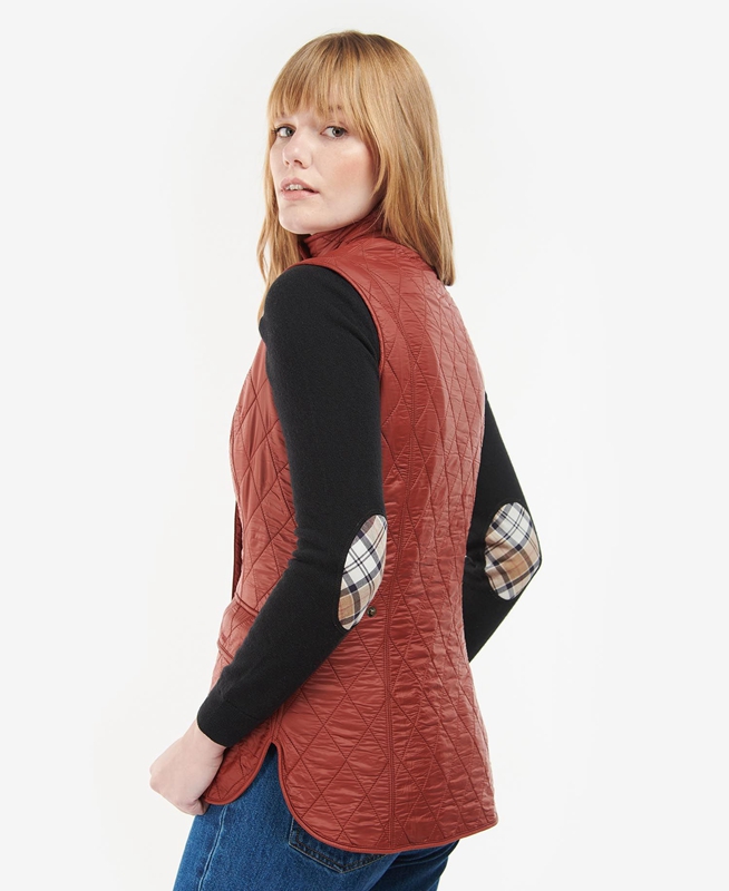 Women's Barbour Wray Vest Red | VNEA-96342