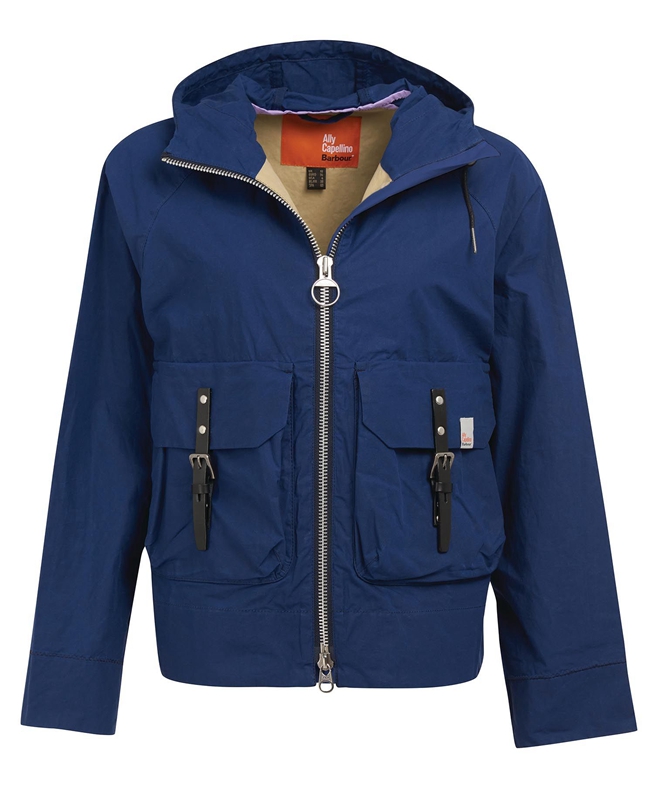 Women's Barbour x Ally Capellino Tip Casual Jackets Navy | RAVY-07396