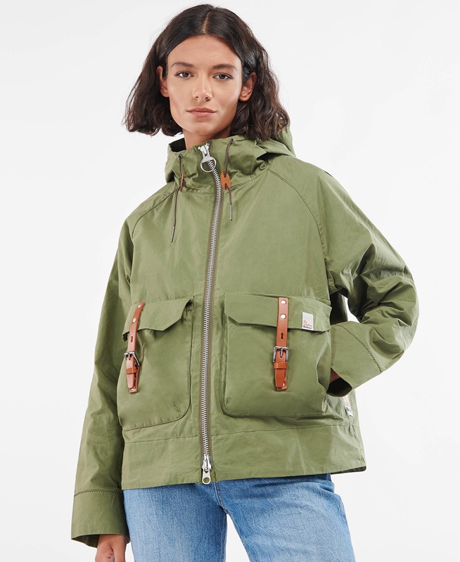 Women\'s Barbour x Ally Capellino Tip Casual Jackets Green | ZGHT-93215